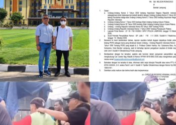 Laporan Nelson Ronigogo Berlanjut, LSM Pro Rakyat Minta Polda Lampung Usut Secara Profesional