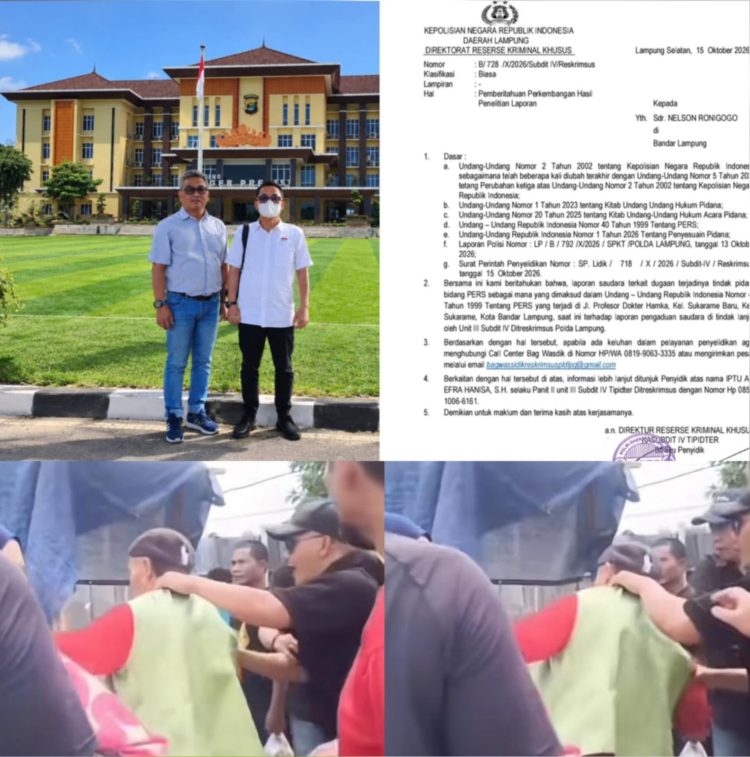 Laporan Nelson Ronigogo Berlanjut, LSM Pro Rakyat Minta Polda Lampung Usut Secara Profesional